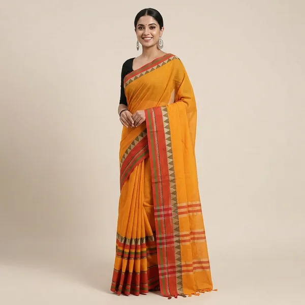 Rangoli_Border_Narayanpet_Pure_Handloom_Cotton_Sarees_With_Running_Blouse_Piece_For_Women
