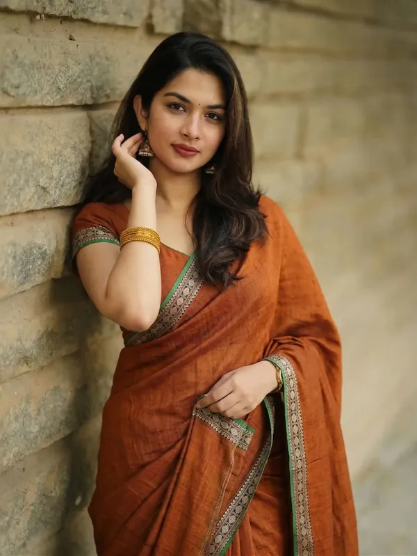 Shraddha_Brown_Narayanapet_Pure_Handloom_Cotton_Saree_With_Running_Blouse_Piece_Same_Saree_Color_For_Women