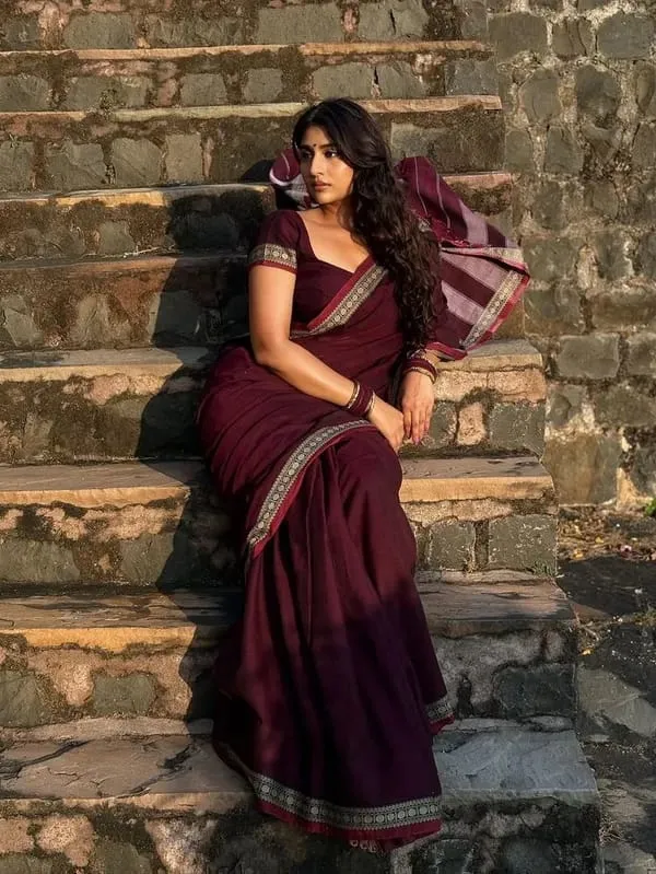 Shraddha_Coffee_Narayanapet_Pure_Handloom_Cotton_Saree_With_Running_Blouse_Piece_Same_Saree_Color_For_Women