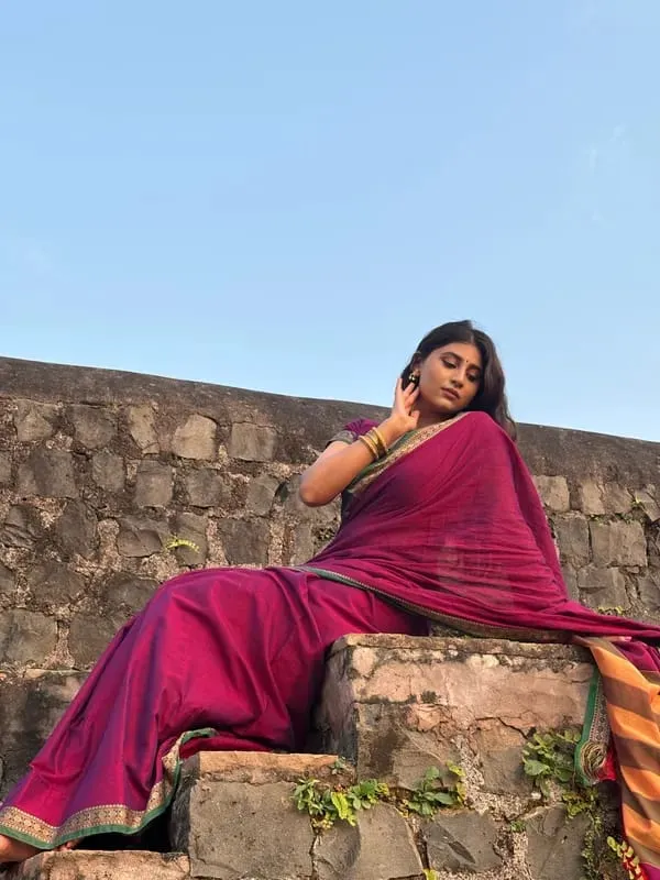 Shraddha_Magenta_Narayanapet_Pure_Handloom_Cotton_Saree_With_Blouse_Piece_Same_Saree_Color_For_Women