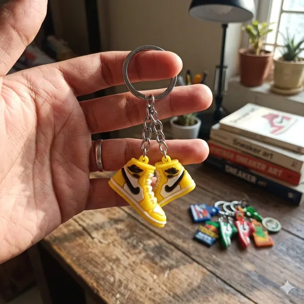 Yellow_Rubber_Keychain_For_Home_Decor_Pack_Of_4
