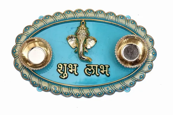 Gold_And_Blue_Acrylic_Pooja_Thali_And_Plate_For_Home_Decor_Pack_Of_1