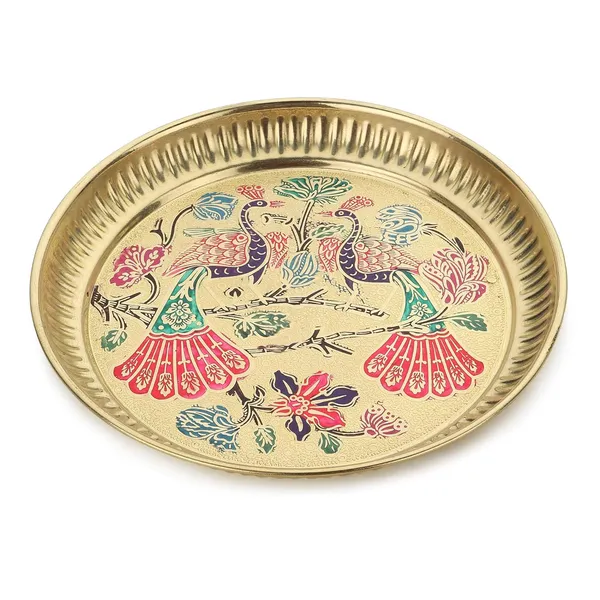 Brown_Brass_Pooja_Thali_And_Plate_For_Home_Decor
