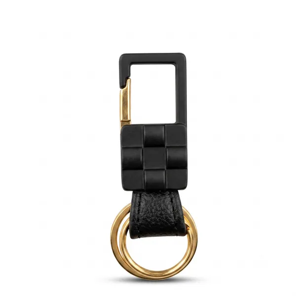 Festilo_Premium_Black_Grained_Leather_&_Metal_Carabiner_Keychain_for_Men_&_Women_|_Heavy_Duty_Key_Organizer_with_Quick-Release_Snap_Hook,_Swivel_Hub,_&_Secure_Dual_Rings_for_Car,_Bike,_Home_&_Office_Keys