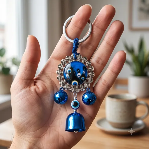 Festilo_Blue_Crystal_Sun_Evil_Eye_Keychain_–_Hand-Woven_Blue_Macrame_Cord_&_Nazar_Battu_Charm_|_Antique_Silver_Filigree_Lucky_Protection_Keyring_for_Car,_Bike,_Handbags_&_Gifting