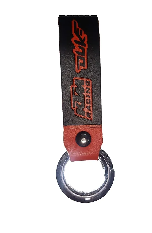 Black_And_Red_Rubber_Keychain_For_Home_Decor_Pack_Of_1