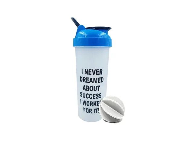 White_And_Blue_Plastic_Gym_Bottle_For_Home_Decor
