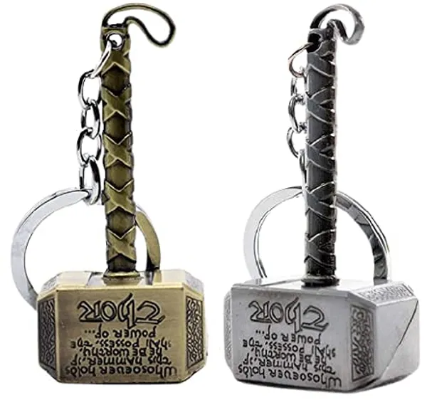 Silver_And_Antique_Metal_Keychain_For_Home_Decor_Pack_Of_1