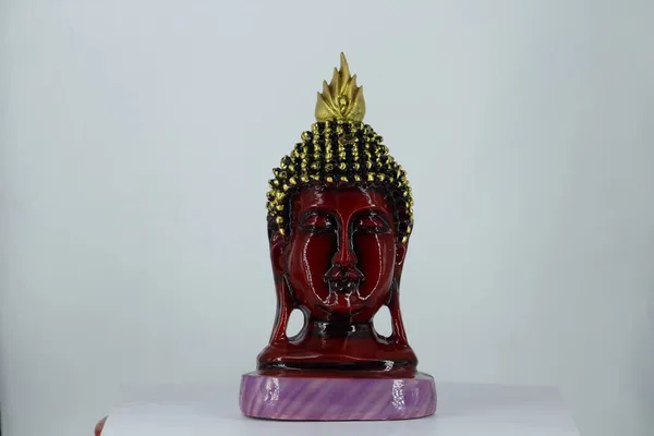 Maroon_Porcelain_Buddha_Figurine_For_Home_Decor