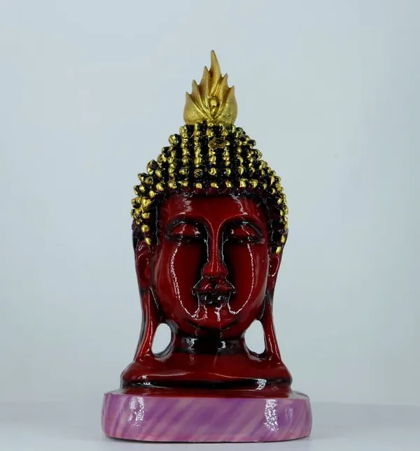 Maroon_Porcelain_Buddha_Figurine_For_Home_Decor
