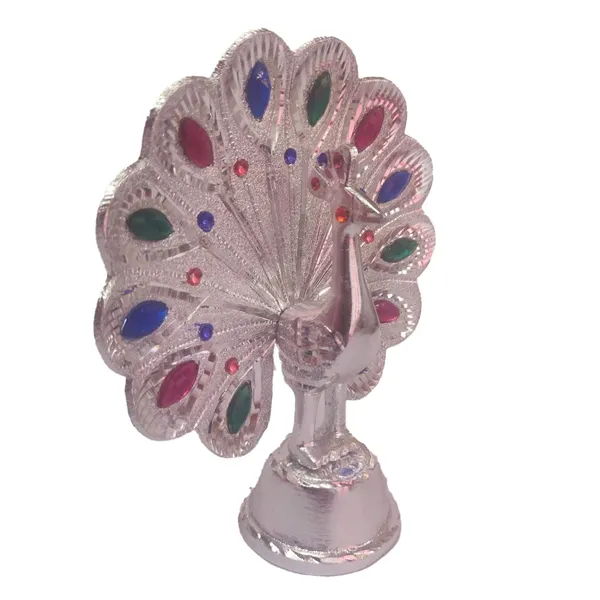 Silver_Metal_Peacock_Figurine_For_Home_Decor