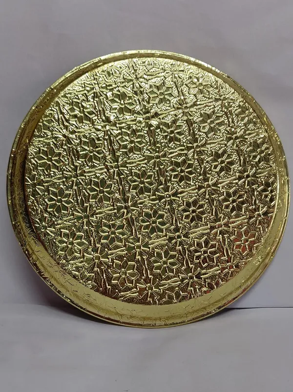 Brown_Stainless_Steel_Meenakari_Pooja_Plate_For_Home_Decor