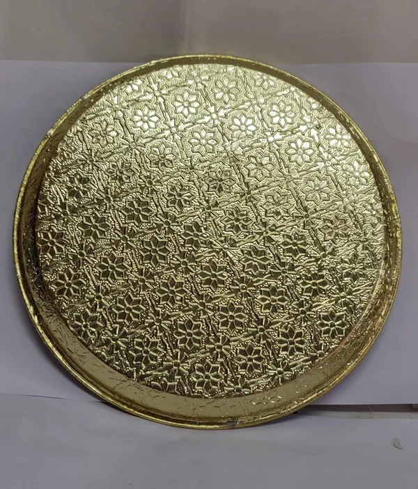 Brown_Stainless_Steel_Meenakari_Pooja_Plate_For_Home_Decor