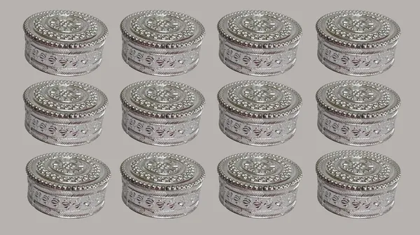 Festilo_Silver_Plastic_Meenakari_Kumkum_Box