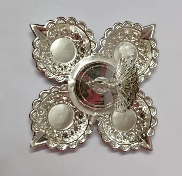 Brown_German_Silver_Panchmukhi_Diya_For_Home_Decor