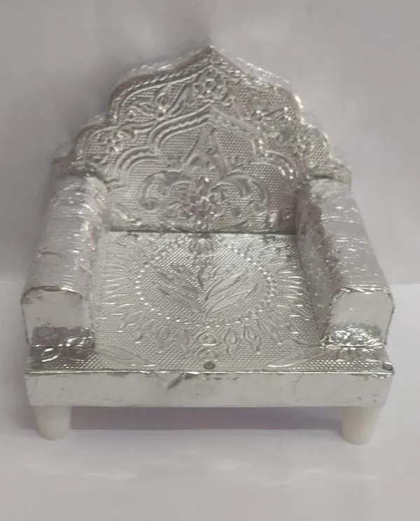 Silver_Wood_Singhasan_For_Home_Decor