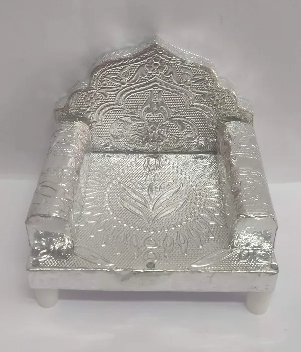 Silver_Wood_Singhasan_For_Home_Decor