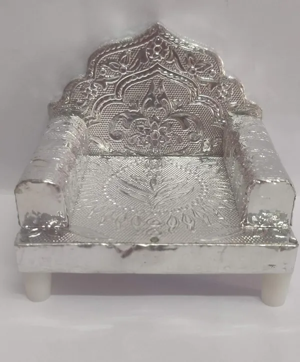 Silver_Wood_Singhasan_For_Home_Decor