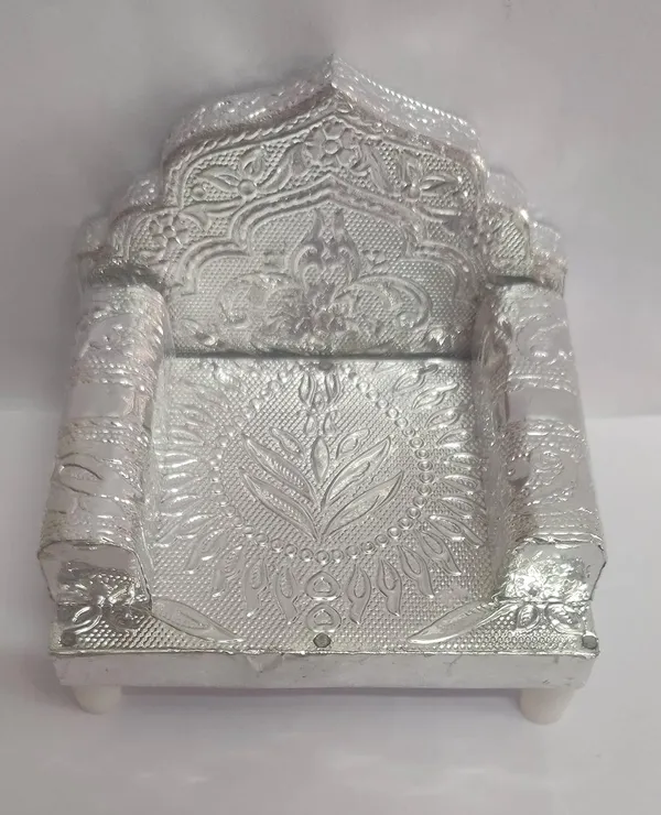 Silver_Wood_Singhasan_For_Home_Decor