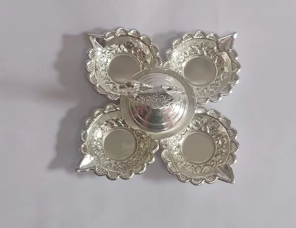 Brown_German_Silver_Panchmukhi_Diya_For_Home_Decor
