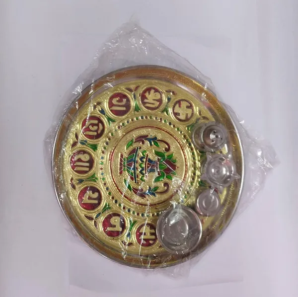 Gold_Stainless_Steel_Pooja_Thali_And_Plate_For_Home_Decor