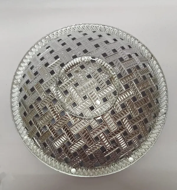 Silver_Velvet_Storage_Basket_For_Home_Decor