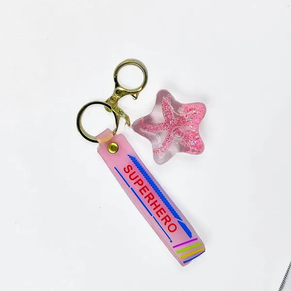 Pink_Rubber_Keychain_For_Home_Decor