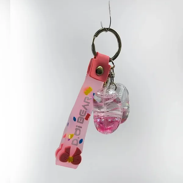 Pink_Plastic_And_Rubber_Keychain_For_Home_Decor