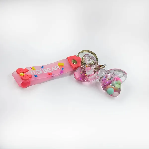 Pink_Plastic_And_Rubber_Keychain_For_Home_Decor
