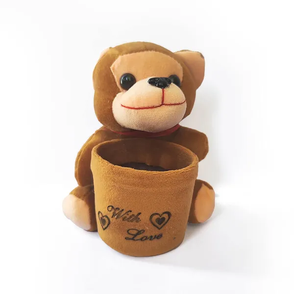 Brown_Plush_Pen_Holder_For_Home_Decor