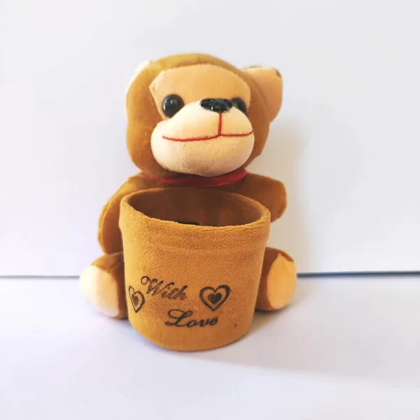 Brown_Plush_Pen_Holder_For_Home_Decor
