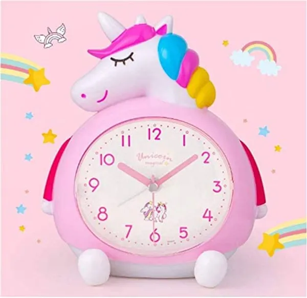 Peach_Plastic_Alarm_Clock_For_Home_Decor