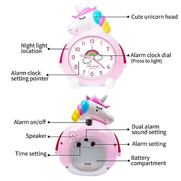 Peach_Plastic_Alarm_Clock_For_Home_Decor