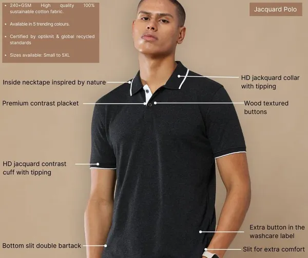 Charcoalmelange_Cotton_T_Shirt_For_Men