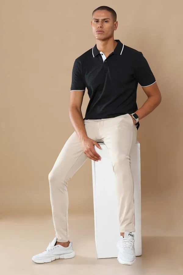 Charcoalmelange_Cotton_T_Shirt_For_Men