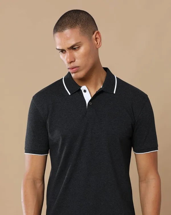 Charcoalmelange_Cotton_T_Shirt_For_Men