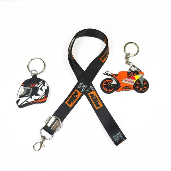 Black_Rubber_And_Polyster_Keychain_For_Home_Decor_Pack_Of_1