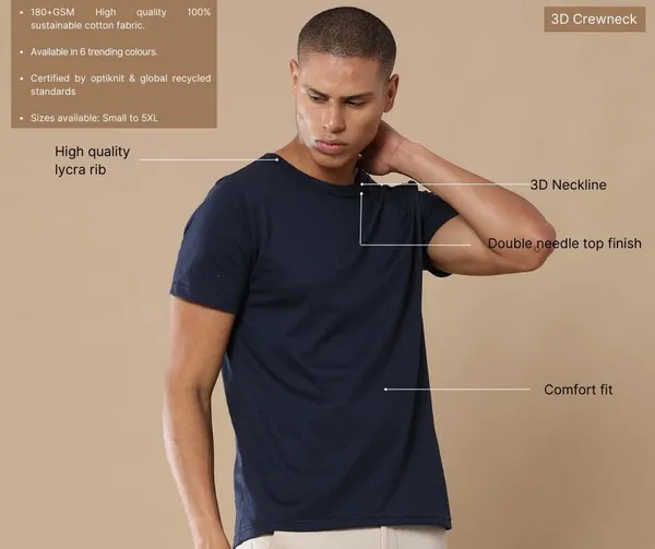 Midnightnavy_Cotton_T_Shirt_For_Men