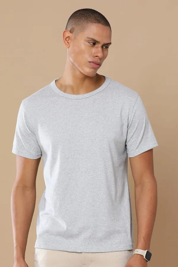Heathergrey_Cotton_T_Shirt_For_Men