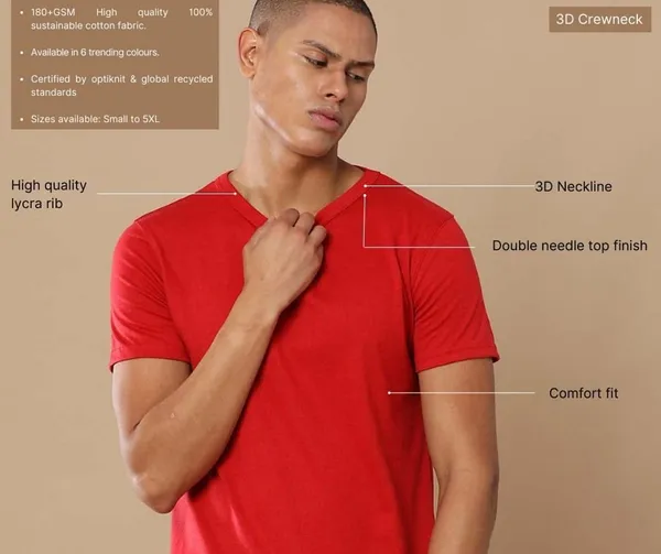 Melange_Cotton_T_Shirt_For_Men