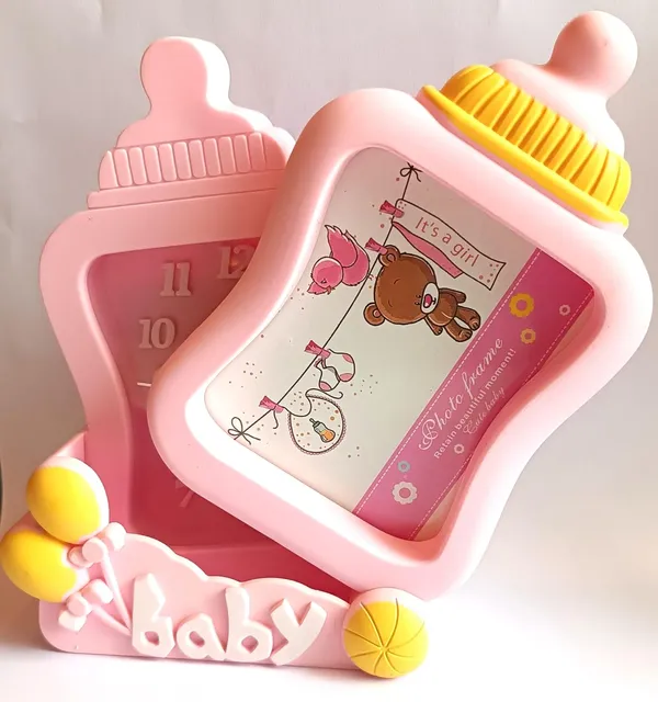 Peach_Plastic_Alarm_Clock_For_Home_Decor