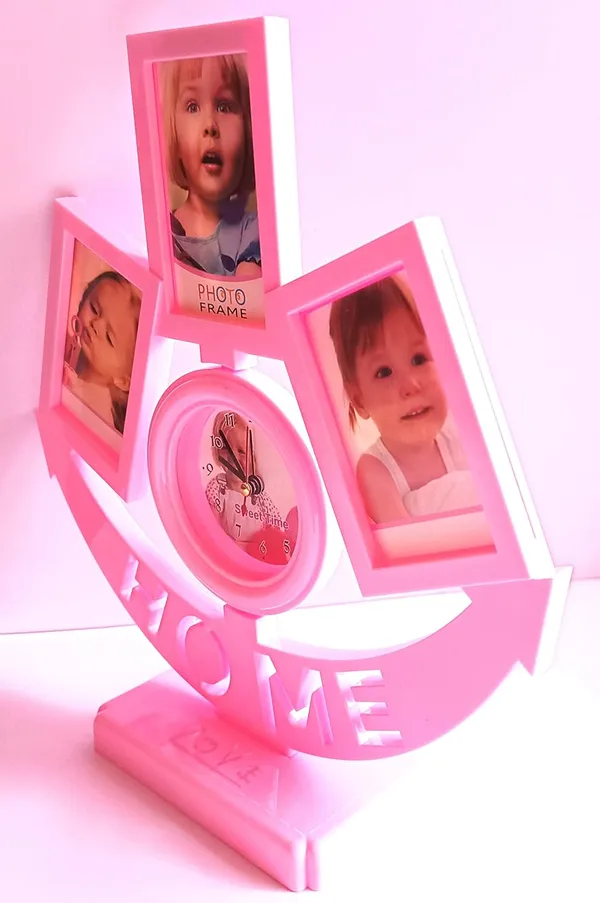 Peach_Plastic_Alarm_Clock_For_Home_Decor