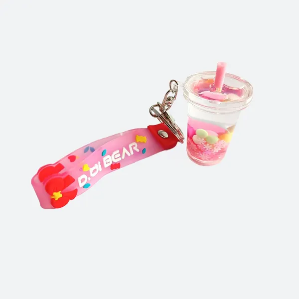 Pink_Plastic_And_Rubber_Keychain_For_Home_Decor