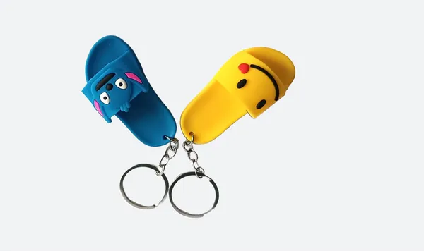 Blue_And_Yellow_Rubber_Keychain_For_Home_Decor_Pack_Of_1