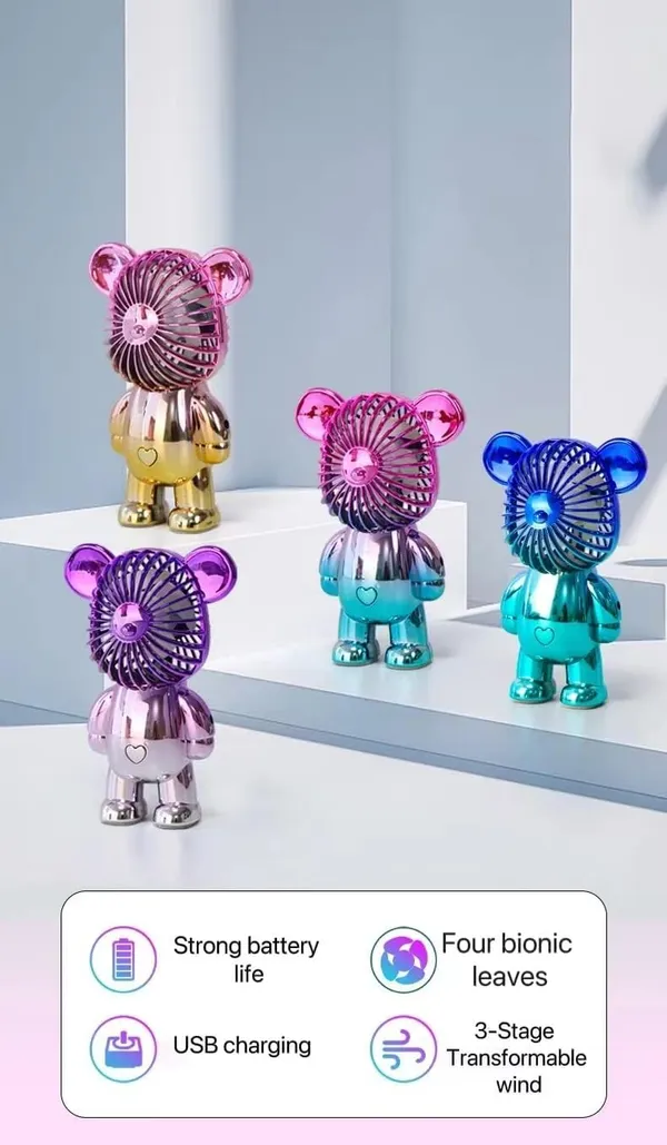 Gold_And_Pink_Plastic_Usb_Fan_For_Home_Decor