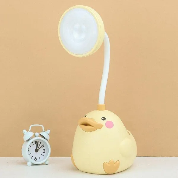 Yellow_Faux_Fur_Desk_Lamp_For_Home_Decor