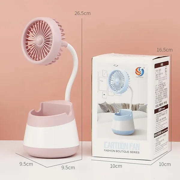 Pink_Microfiber_Desktop_Fan_For_Home_Decor