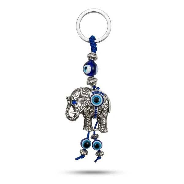 Festilo_Blue_Crystal_Elephant_Evil_Eye_Keychain_–_Hand-Woven_Blue_Macrame_Cord_&_Nazar_Battu_Charm_|_Antique_Silver_Filigree_Lucky_Protection_Keyring_for_Car,_Bike,_Handbags_&_Gifting