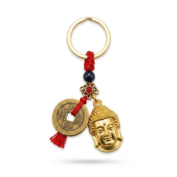 Festilo_Lord_Buddha_Head_&_Feng_Shui_Lucky_Coin_Keychain_–_Hand-Braided_Macrame_Cord_&_Ancient_Prosperity_Charm_|_Spiritual_Good_Luck_Keyring_for_Car,_Bike,_Home_Keys_&_Gifting
