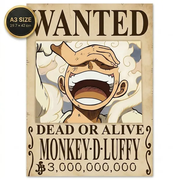 Festilo_Monkey_D._Luffy_Wanted_Anime_Wall_Poster_A3